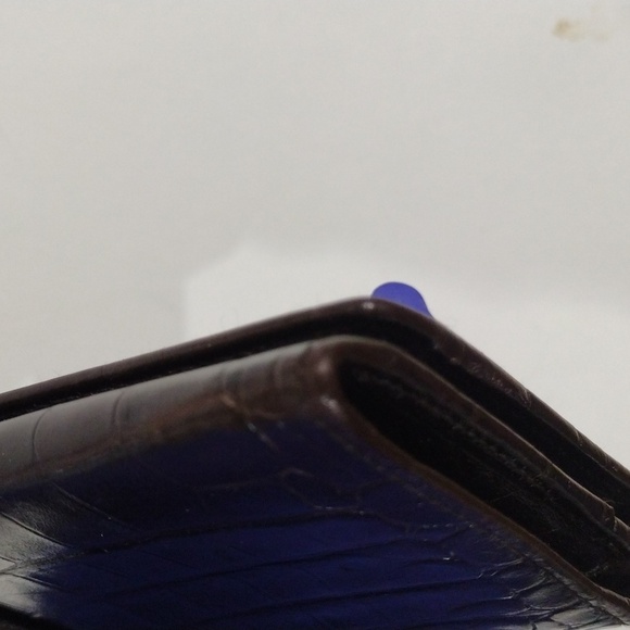 Brown Crocodile-Embossed Leather Long Wallet - Salvatore Ferragamo Womens Luxury - Picture 10 of 15